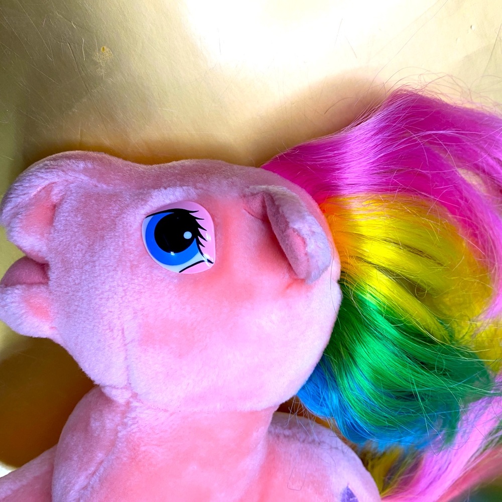 MY LITTLE PONY G1 VTG 1984 ORIGINAL HASBRO SOFTIES PARASOL RAINBOW PONY PLUSH - Picture 14 of 16